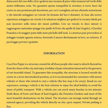 Appartamenti Ischia Casa Don Peppe Forio di Ischia 外观 照片
